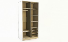 Шкаф 2-х створчатый с ящиками Санни (Белый/корпус Клен) в Барабинске - barabinsk.katalogmebeli.com | фото 2