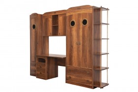 Шкаф комбинированный для одежды «Навигатор» (Дуб Каньон) в Барабинске - barabinsk.katalogmebeli.com | фото 5