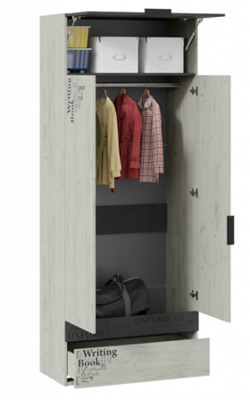 Шкаф комбинированный для одежды «Оксфорд-2» в Барабинске - barabinsk.katalogmebeli.com | фото 2