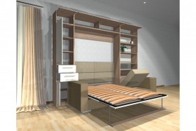 Шкаф-кровать с диваном Каролина в Барабинске - barabinsk.katalogmebeli.com | фото 3