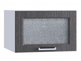 Шкаф верхний горизонтальный со стеклом 510, ШВГС 510 (Клен серый/корпус белый) в Барабинске - barabinsk.katalogmebeli.com | фото