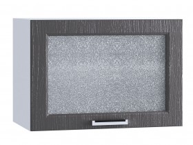 Шкаф верхний горизонтальный со стеклом 609, ШВГС 609 (Клен серый/корпус белый) в Барабинске - barabinsk.katalogmebeli.com | фото