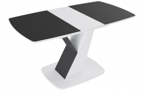 Стол обеденный «Гарда» Тип 1 (Белый/Стекло матовое черный графит) в Барабинске - barabinsk.katalogmebeli.com | фото 5