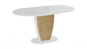 Стол обеденный «Монреаль» Тип 1 (Белый глянец/Бунратти) в Барабинске - barabinsk.katalogmebeli.com | фото 2