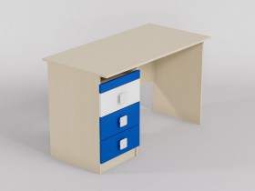 Стол (прямая столешница) Скай люкс (Синий/Белый/корпус Клен) в Барабинске - barabinsk.katalogmebeli.com | фото 1