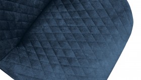 Стул «Оливер» К1С Черный муар/Микровелюр Wellmart Blue в Барабинске - barabinsk.katalogmebeli.com | фото 3