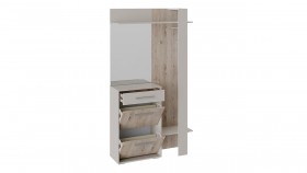 Шкаф для одежды «Нуар» тип 1 Фон серый/Дуб сонома в Барабинске - barabinsk.katalogmebeli.com | фото 3